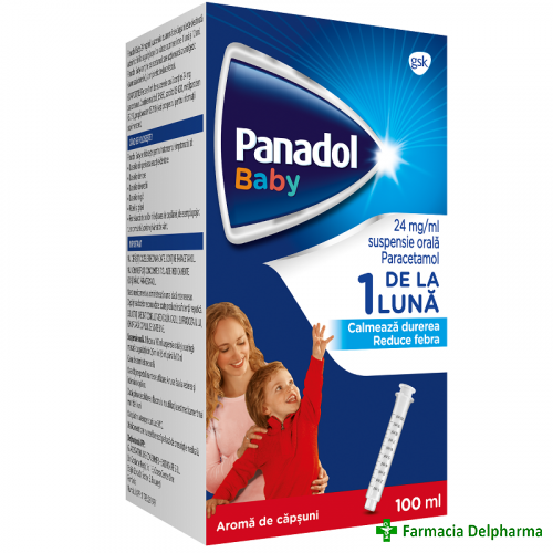 Panadol Baby suspensie orala 120mg/5ml x 100 ml, GSK
