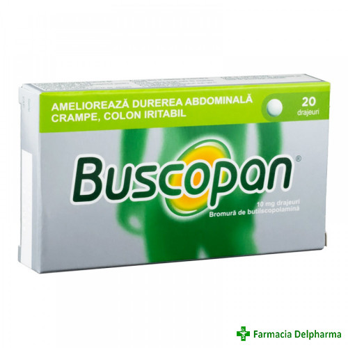 Buscopan 10 mg x 20 draj., Sanofi