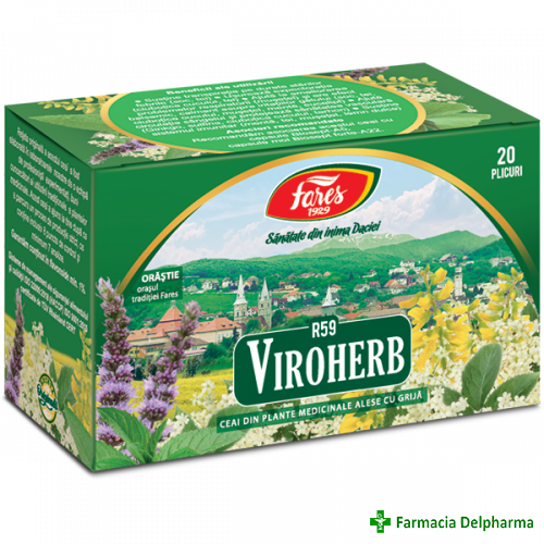 Ceai Viroherb R59 x 20 plicuri, Fares