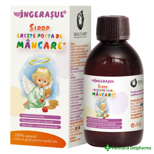 Sirop creste pofta de mancare Ingerasul x 200 ml, Dacia Plant