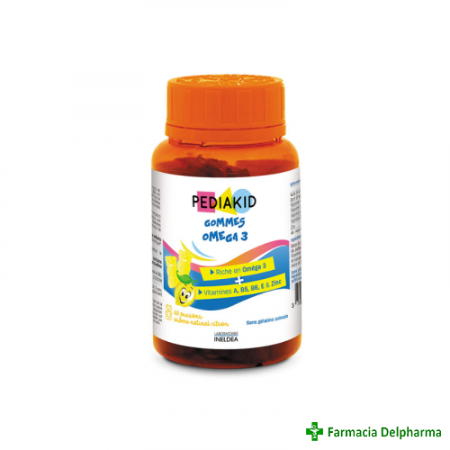 Pediakid Gommes Omega 3 jeleuri x 60 buc., Laboratoires Ineldea