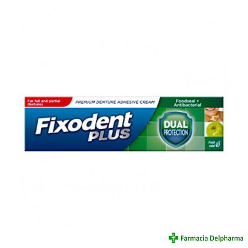 Crema adeziva Fixodent Plus Dual Protection x 40 g, Procter & Gamble