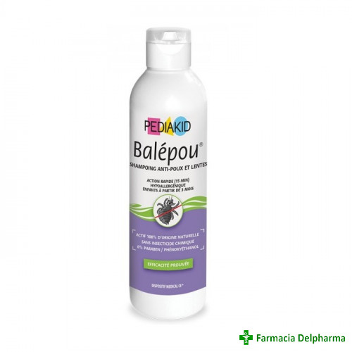 Pediakid Balepou sampon pentru paduchi x 200 ml, Laboratoires Ineldea