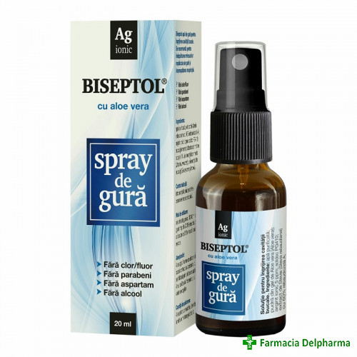 BiSeptol spray cu aloe vera x 20 ml, Dacia Plant