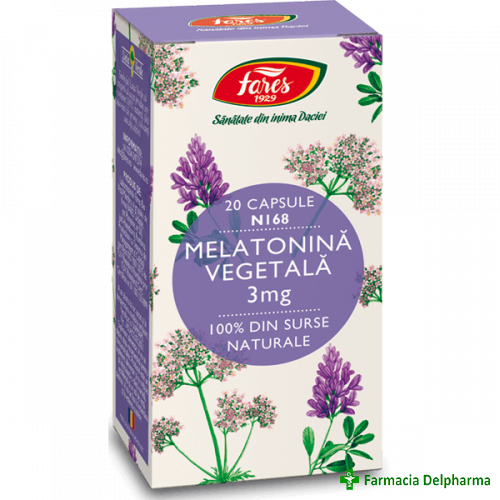 Melatonina Vegetala 3 mg N168 x 20 caps., Fares