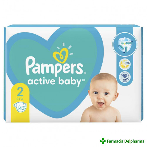 Scutece Pampers Active Baby Nr. 2 4-8 kg x 43 buc.