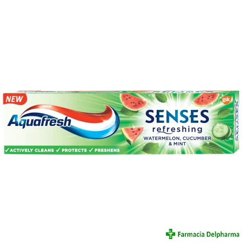 Pasta de dinti Senses Refreshing Watermelon x 75 ml, Aquafresh