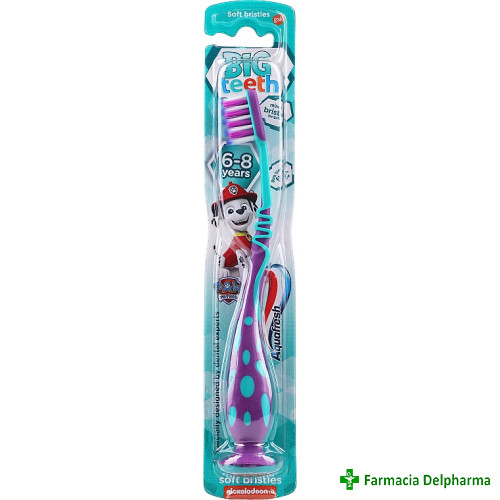 Periuta de dinti copii Big Teeth Soft 6-8 ani x 1 buc., Aquafresh