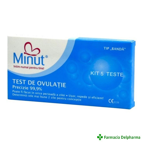 Test de ovulatie x 5 buc + test de sarcina cadou, Minut