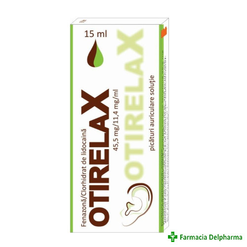 Otirelax picaturi auriculare 45,5mg/11,4 mg/ml x 15 ml, Rompharm