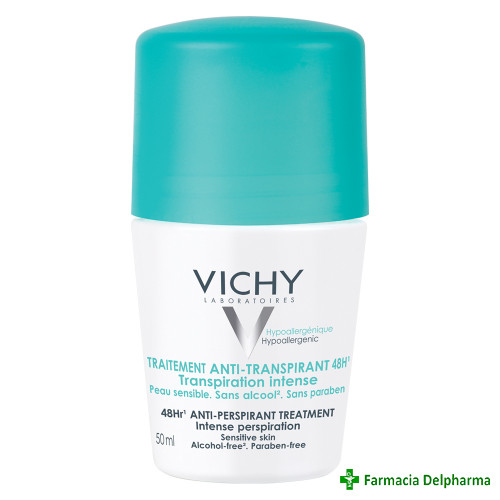 Deodorant roll-on antiperspirant cu parfum 48 h x 50 ml, Vichy