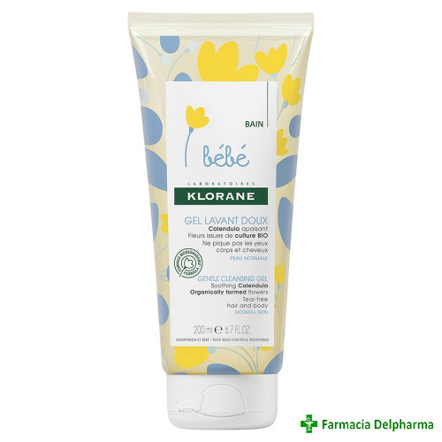 Gel spumant par si corp Klorane Bebe x 200 ml, Pierre Fabre