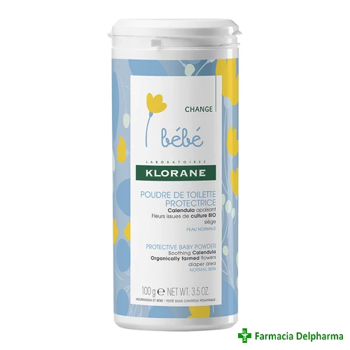 Pudra protectoare Klorane Bebe x 100 g, Pierre Fabre