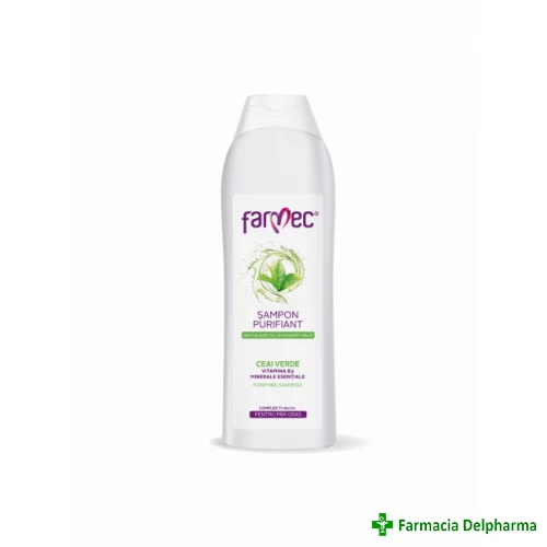 Sampon purifiant cu Ceai Verde x 400 ml 613, Farmec