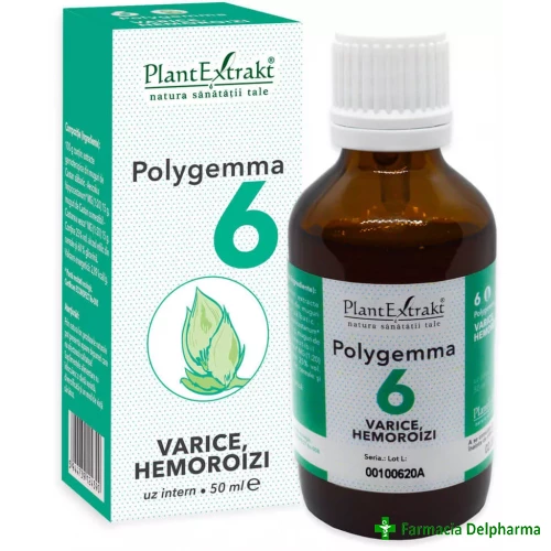 Polygemma 6 Varice si Hemoroizi x 50 ml, PlantExtrakt