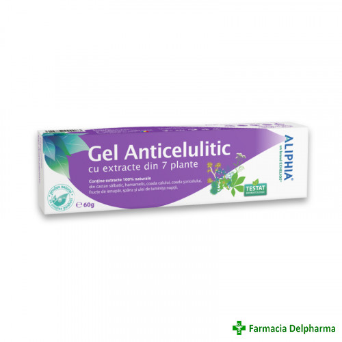 Gel anticelulitic cu extracte din 7 plante x 60 g, Aliphia