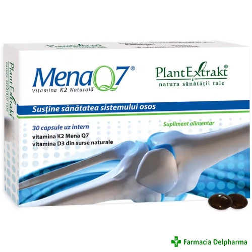 Mena Q7 Vitamina K2 naturala x 30 caps., PlantExtrakt
