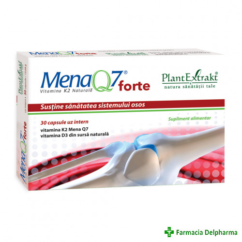 Mena Q7 Forte Vitamina K2 naturala x 30 caps., PlantExtrakt