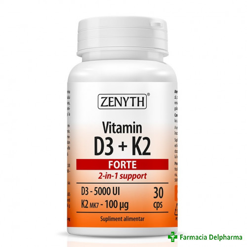 Vitamina d3 + k2 forte x 30 caps.