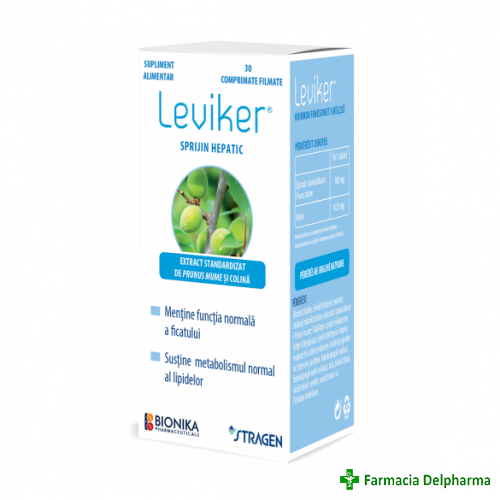 Leviker sprijin hepatic x 30 compr. film., Bionika Pharmaceuticals