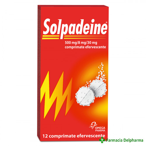 Solpadeine 500 mg/8 mg/30 mg x 12 compr. eff., Perrigo