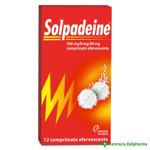 Solpadeine 500 mg/8 mg/30 mg x 12 compr. eff., Perrigo