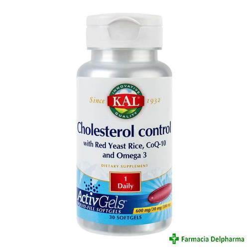 Cholesterol Control Coenzima Q10 & Omega 3 Kal x 30 caps., Secom