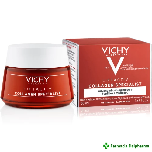 Crema de zi pentru toate tipurile de ten Liftactiv Collagen Specialist x 50 ml, Vichy
