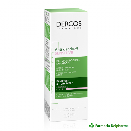 Sampon antimatreata pentru scalp sensibil Dercos Sensitive x 200 ml, Vichy