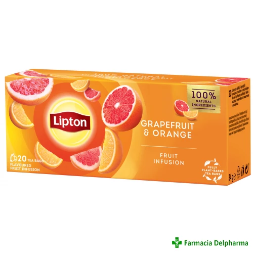 Ceai cu Grapefuit si Portocale x 20 plicuri, Lipton