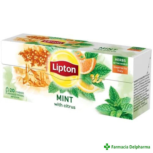 Ceai cu Menta si Citrice x 20 plicuri, Lipton