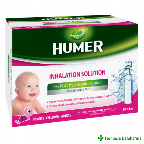 Humer solutie hipertonica 3% 30 monodoze x 4 ml, Urgo