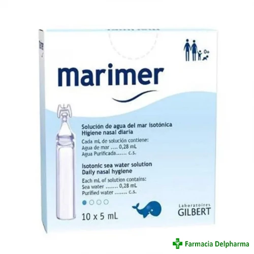 Marimer izotonic igiena nazala 10 monodoze x 5 ml, Gilbert