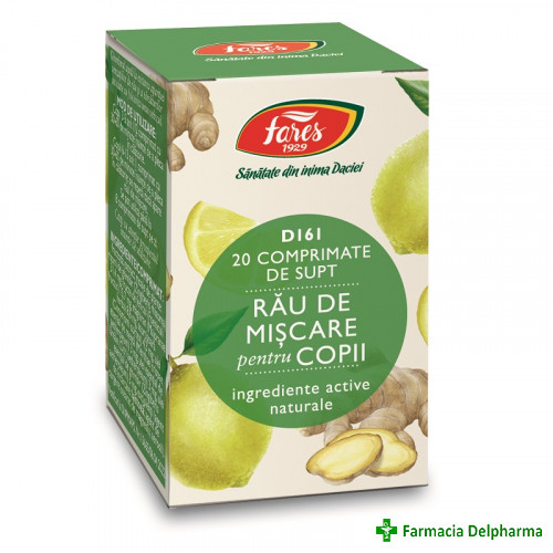 Rau de miscare pentru copii D161 x 20 compr. supt, Fares