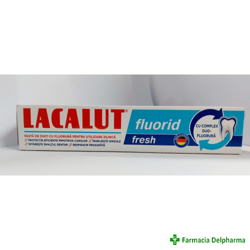Pasta de dinti Lacalut Fluorid Fresh x 75 ml, Zdrovit