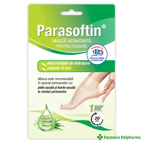 Masca hidratanta pentru picioare Parasoftin x 1 pereche, Zdrovit