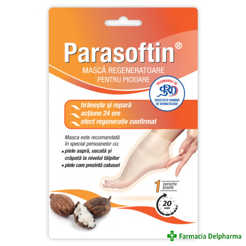 Masca regeneratoare pentru picioare Parasoftin x 1 pereche, Zdrovit