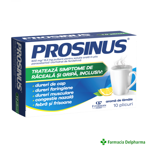 Prosinus 600 mg/12,2 mg pulbere pentru solutie orala x 10 plicuri, Fiterman