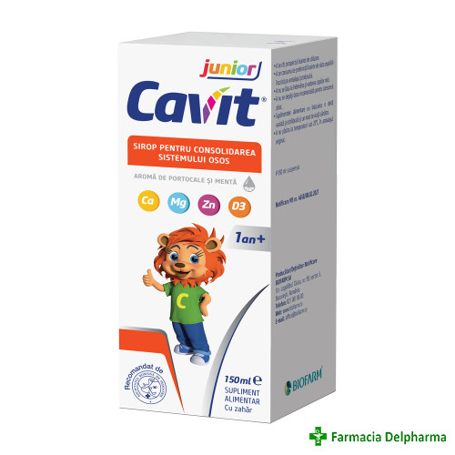 Cavit Junior sirop x 150 ml, Biofarm