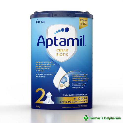 Lapte Aptamil Cesar Biotik 2 x 800 g, Nutricia
