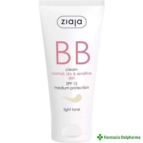 Crema BB nuanta light SPF15 ten uscat sensibil (BB Cream) x 50 ml, Ziaja