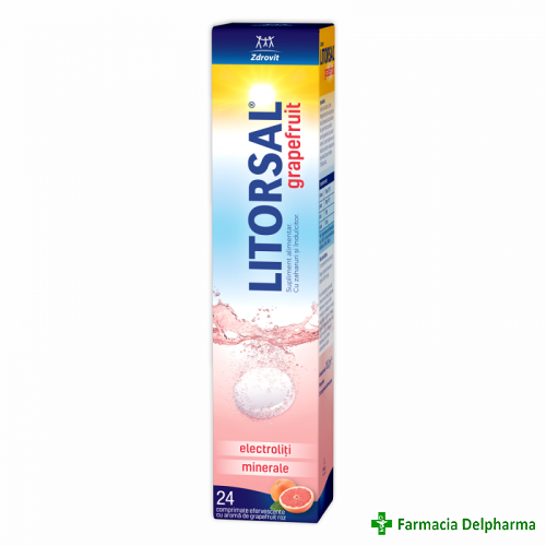 Litorsal cu aroma de grapefruit x 24 compr. eff., Zdrovit