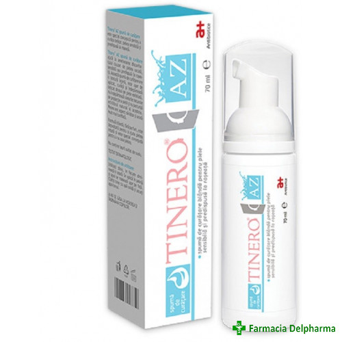 Tinero AZ spuma de curatare x 70 ml, Antibiotice