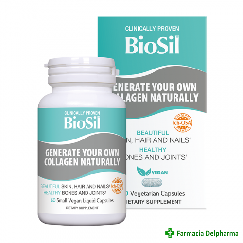 BioSil generator avansat de colagen x 60 caps., Bio Minerals