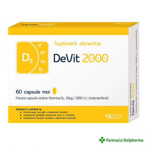 DeVit 2000 (Vitamina D3) x 60 caps., Emergo Pharm