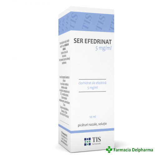 Ser efedrinat picaturi nazale 5mg/ml x 10 ml, Tis Farmaceutic