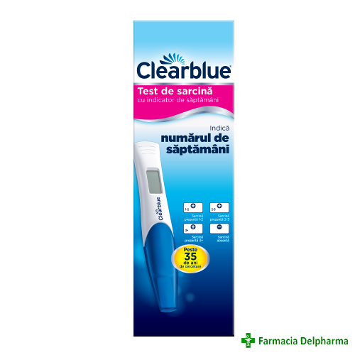 Test sarcina clearblue digital indicator saptamani x 1 buc