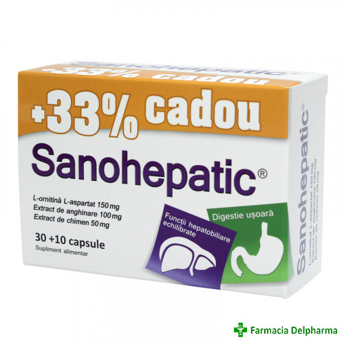 Sanohepatic x 40 caps. (33% cadou), Zdrovit