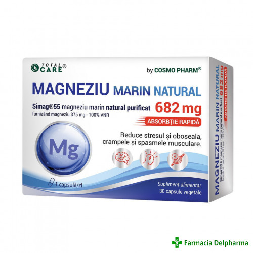 Magneziu Marin Natural 682 mg Total Care x 30 caps., Cosmopharma