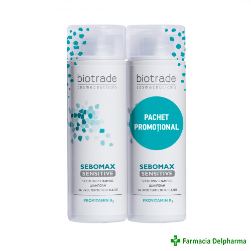 Sampon pentru scalp sensibil Sebomax Sensitive x 200 ml 1+1 (50%), Biotrade